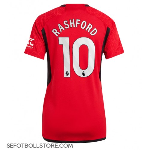 Manchester United Marcus Rashford #10 Replika Hemmatröja Dam 2023-24 Kortärmad